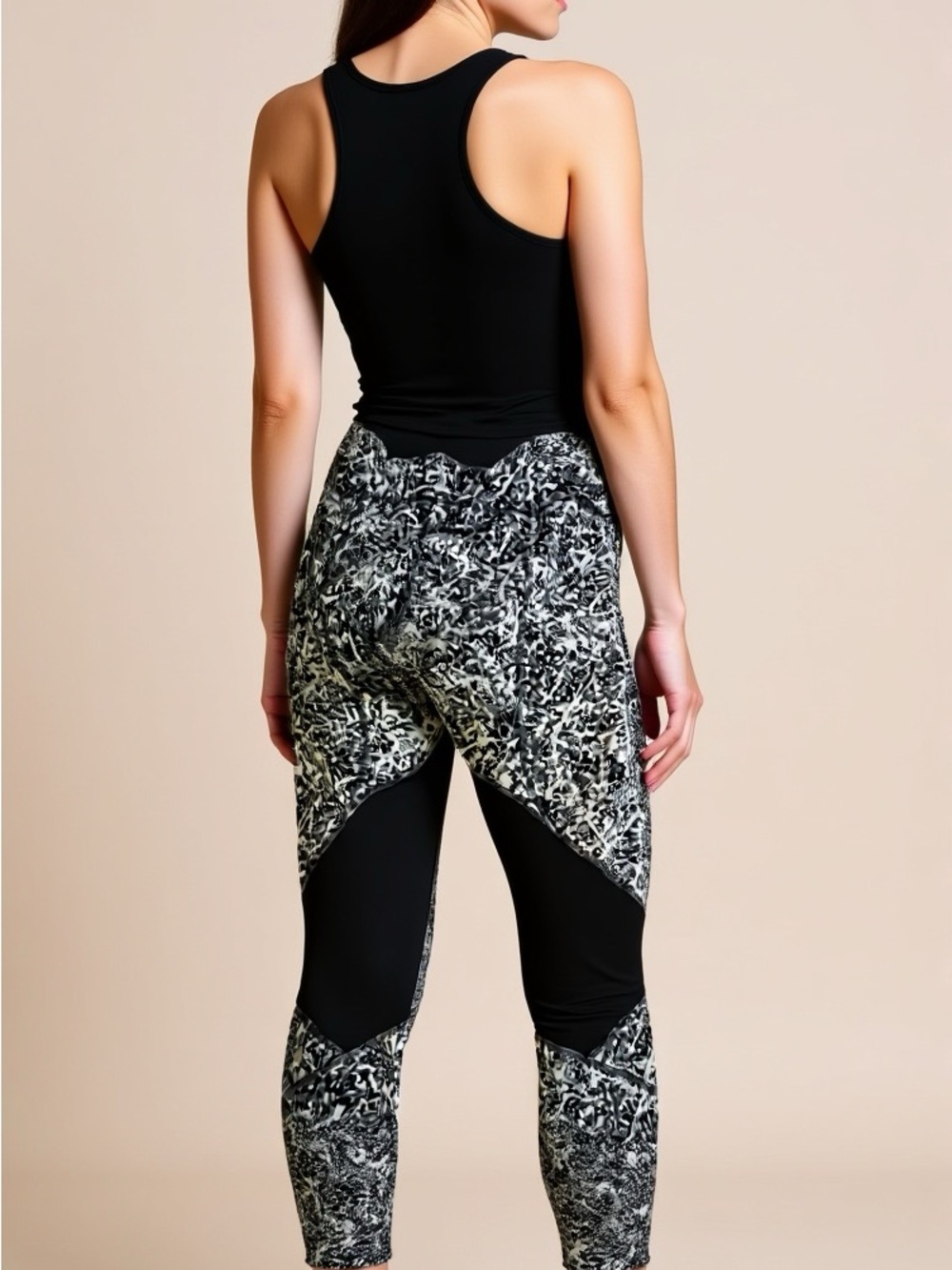 lululemon athletica Black & White Speckled High-Rise Cropped Leggings - Picture 3 of 8